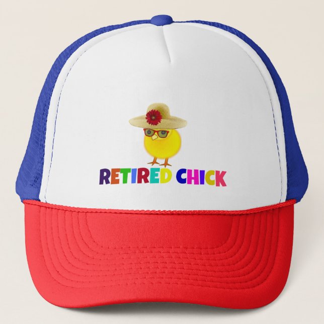 Boné Pintinho aposentado, tão fofo, Trucker Hat (Frente)