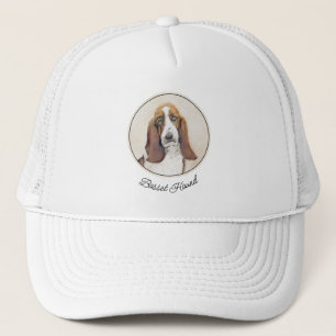 Boné Pintura de Cachorro Basset - Arte de Cachorro Orig
