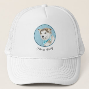 Boné Pintura De Cachorro Siberiana - Arte De Cachorro O