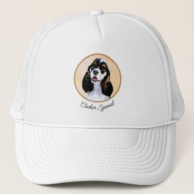 Boné Pintura De Cocker Spaniel (Participante) - Arte De (Frente)