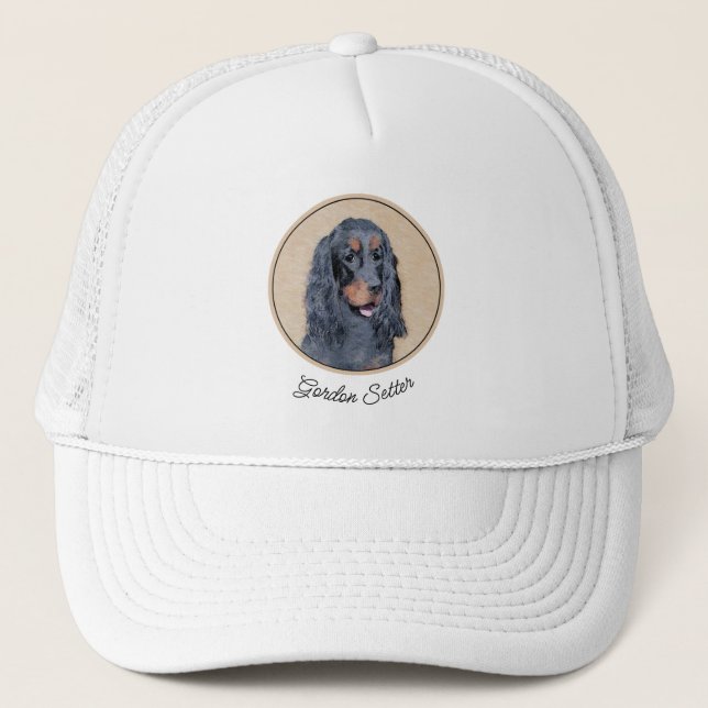 Boné Pintura de Gordon Setter - Arte de Cachorro Origin (Frente)