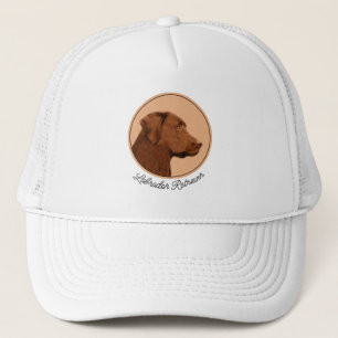Boné Pintura de Labrador Retriever (Chocolate) - Arte C