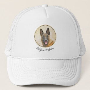 Boné Pintura de Malinois Belga - Arte Original de Cacho