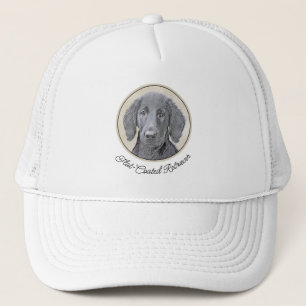 Boné Pintura De Retriever Revestida Plana - Arte De Cão