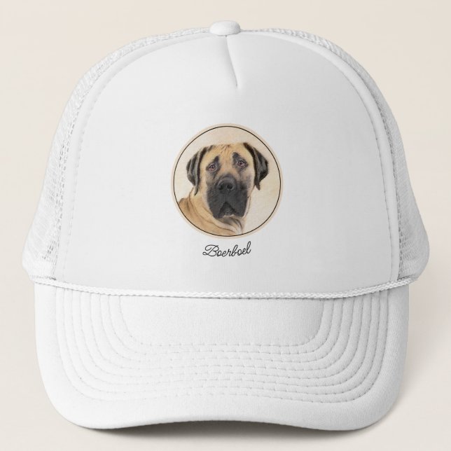 Boné Pintura em Boerboel - Arte Cachorra Original (Frente)