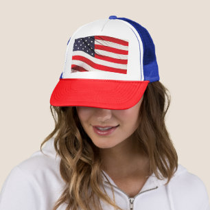 Boné Pintura na bandeira americana