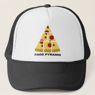Boné Pirâmide Alimentar de Pizza Gorro de Caminhoneiro