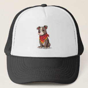 Boné Pitbull Fofo com Bandana Gif de Amante de Cachorro