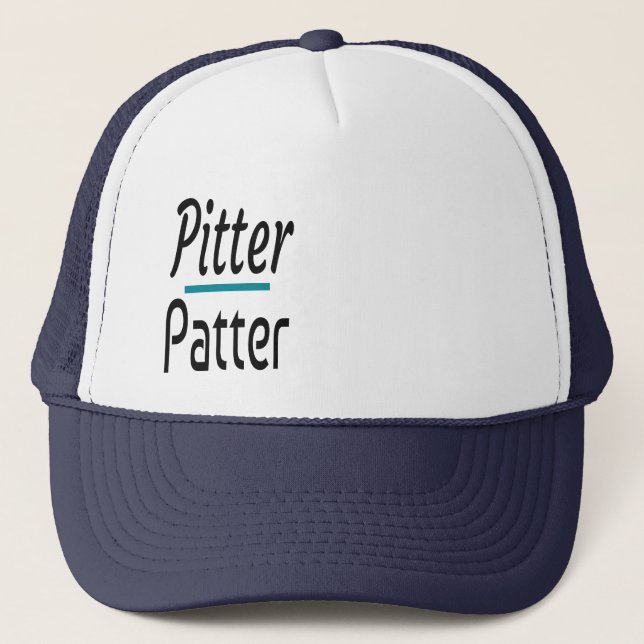 Boné Pitter Patter, Engraçado Humor Novelty Gift (Frente)