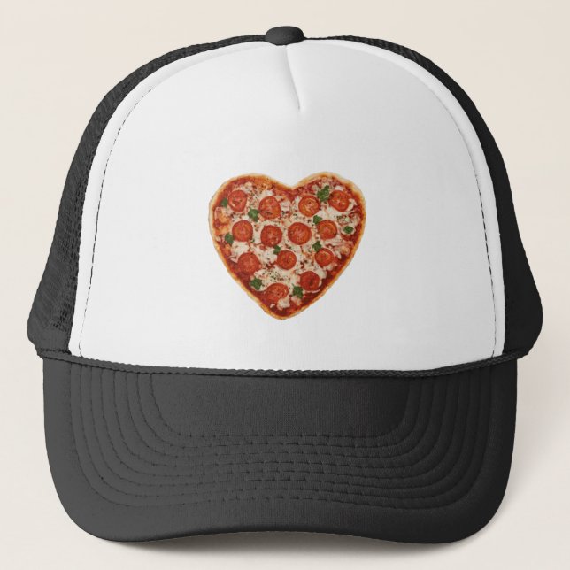 Boné pizza em forma de coração (Frente)
