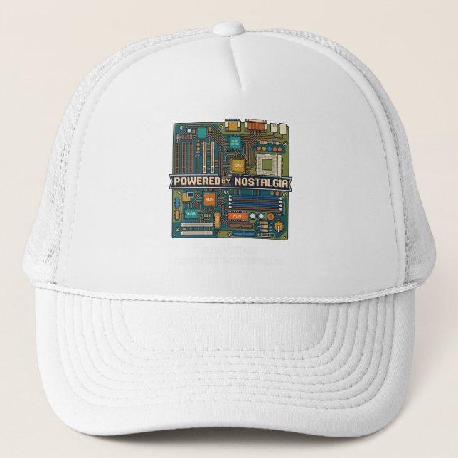 Boné Placa-Mãe de Computador dos Anos 80 "Desenvolvida  (Frente)