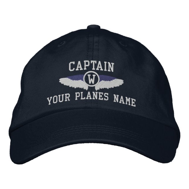 Boné Plane Captain or pilots wings monogrammed (Frente)