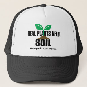 Boné Plantas Reais Necessitam De Hidroponia Do Solo Não