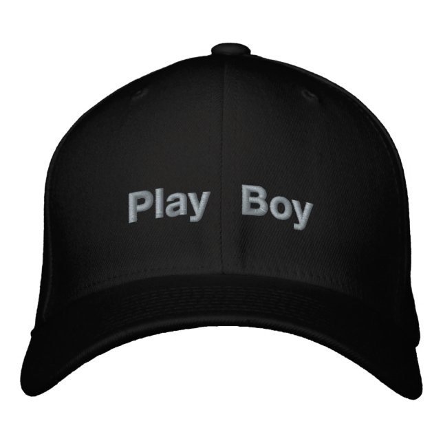 Boné Play Boy Letreiro Personalizado Preto Flexfit Eleg (Frente)
