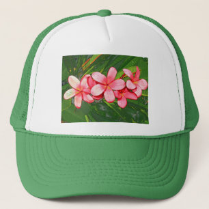 Boné Plumerias rosa