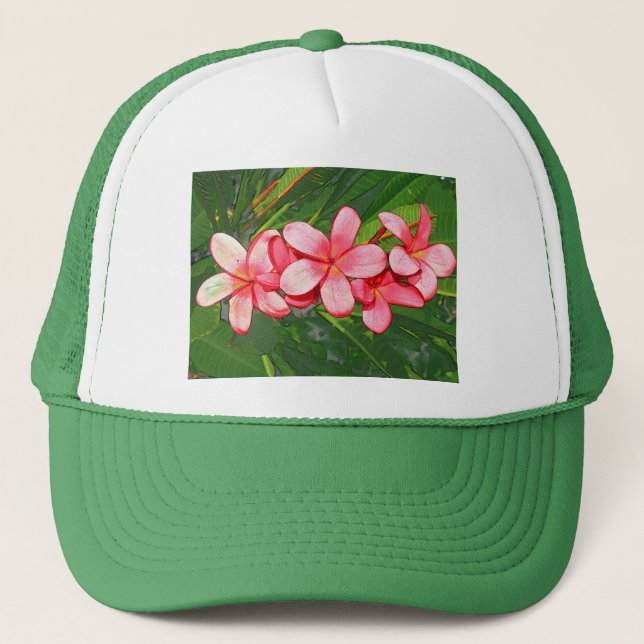 Boné Plumerias rosa (Frente)