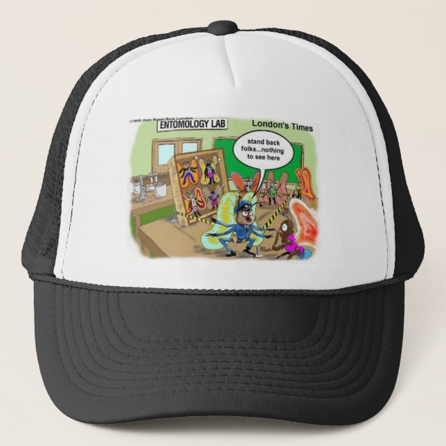 Boné Policial de Borboleta Desfaz Cartoon Engraçados Pr (Frente)