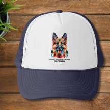 Poligonal Personalizado do Pai de Cão german sheph
