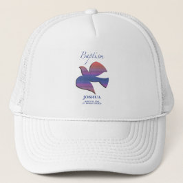 Boné Pomba de Batismo Adulto Personalizável