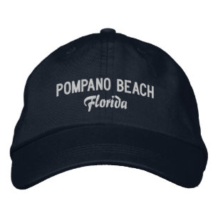 Boné Pompano Beach, Flórida, bordou o chapéu de basebal