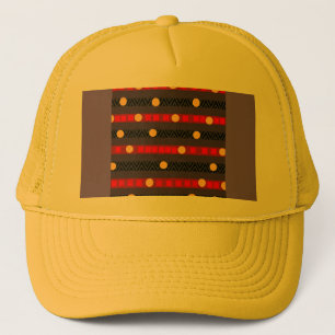 Boné Pontos Bandas Chevron Roupas Esportivas Amarelo  