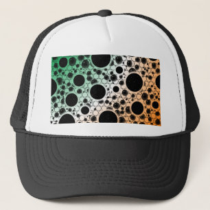 Boné Pontos de bolhas espaciais - Verde/Branco/Laranja