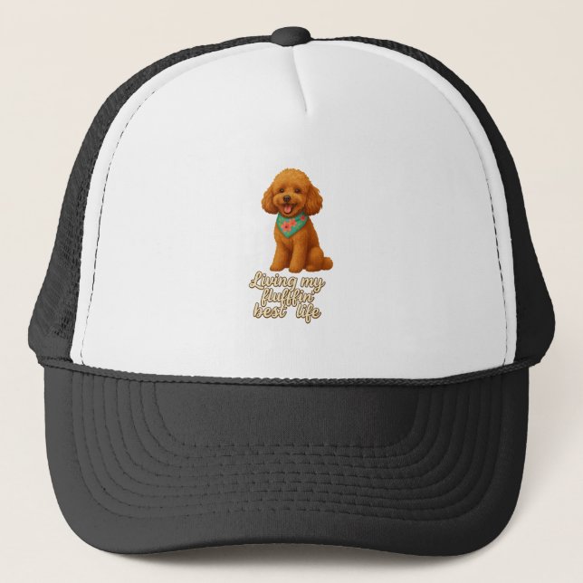 Boné Poodle Toy � Vivendo Minha Melhor Vida Felpuda (Frente)