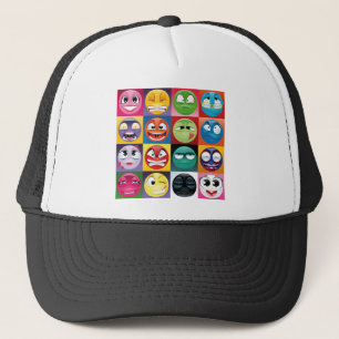 Boné pop art emojis