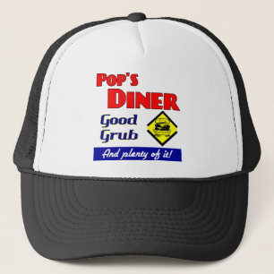 Boné Pop Diner Retro Kitchen Art Dizendo Hino