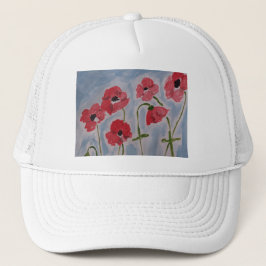 Boné Poppies Vermelhos Selvagens