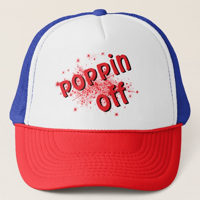 Boné Poppin off trucker hat (Frente)