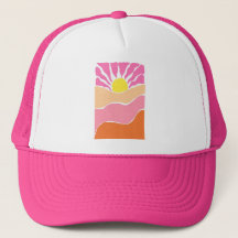 Pôr do sol laranja e rosa pálido Boho