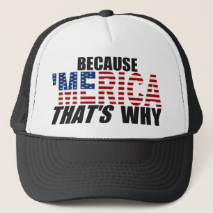 Boné PORQUE 'chapéu do camionista de MERICA É POR ISS