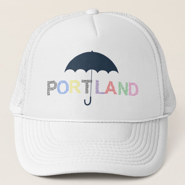 Boné Portland Rain Weather White Baseball Hat (Frente)