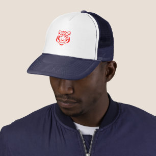Boné Potente Chapéu de Imagem Vermelha Tiger Face