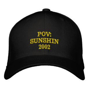Boné POV SUNSHIN 2002 Bordado Preto 