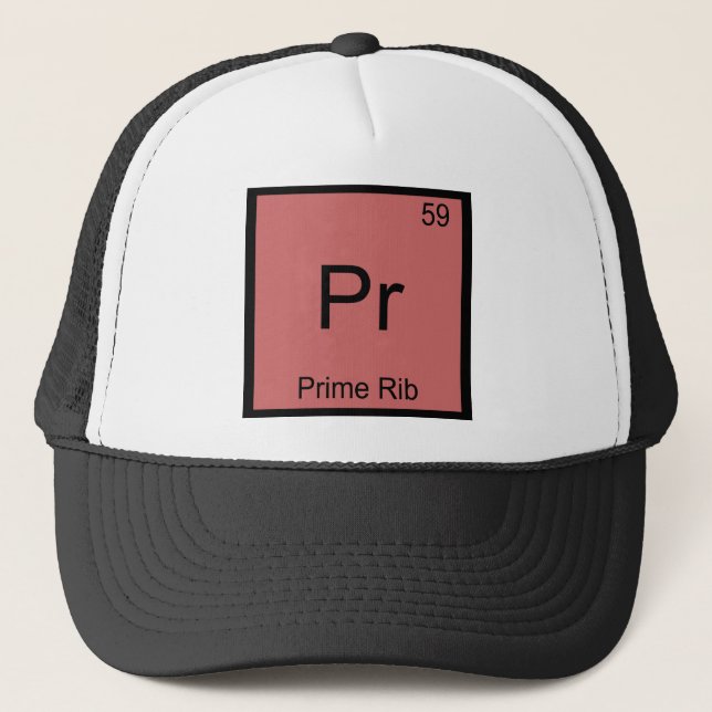 Boné Pr - Camisa engraçada com símbolo do elemento quím (Frente)