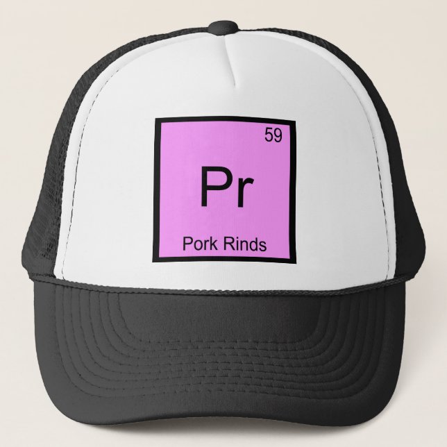 Boné Pr - Pork Rinds - Símbolo De Elemento De Química E (Frente)