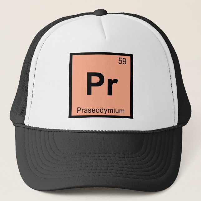 Boné Pr - Química do Praseodímio Símbolo da Tabela Peri (Frente)