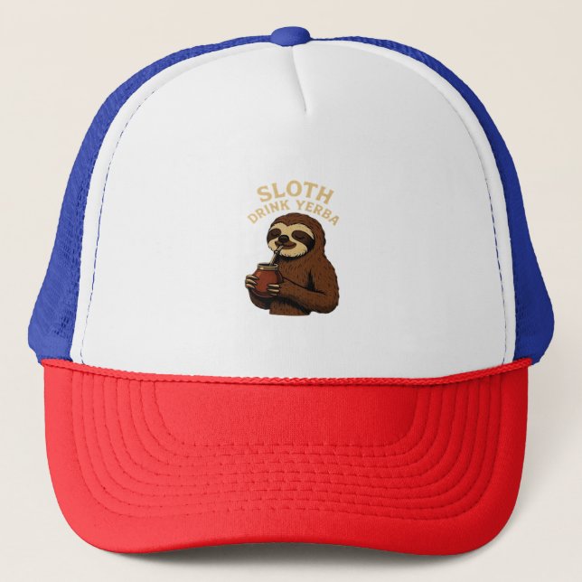 Boné Preguiça Bebe Yerba � Camisa engraçada retrô vinta (Frente)