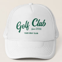 Preppy Green Golf Club Personalizado Crest White