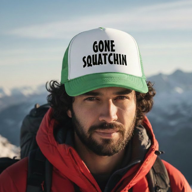 Boné Presente Divertido de Pé-Grande – Gone Squatchin (Criador carregado)