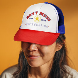 Boné Presente Divertido para Mãe Filipina – Não Brinque
