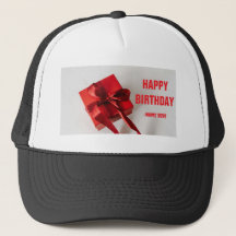 Presente Em Caixa Cor Vermelha Wrapper Texto Feliz
