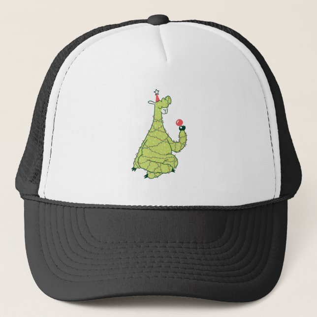 Boné Presente engraçado de árvore de Natal Lhama para a (Frente)