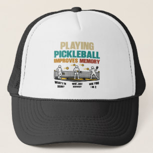 Boné Presente Engraçado de Pickleball que Melhora a Mem