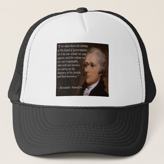 Boné Presente "Líder Inimigo" Alexander Hamilton (Frente)