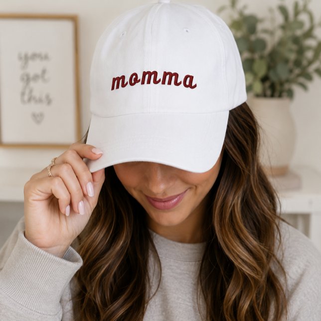 Boné Presente para Chás de Bebê do Dia das Mães 'Mamma' (Criador carregado)