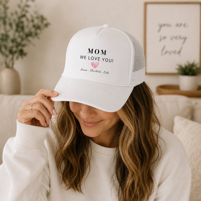 Boné Presente Personalizado de Chapéu para Mãe Nós Amam (Criador carregado)
