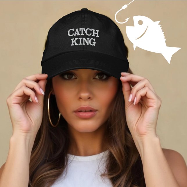 Boné Presente Personalizado do Rei da Pesca para Pescad (Criador carregado)